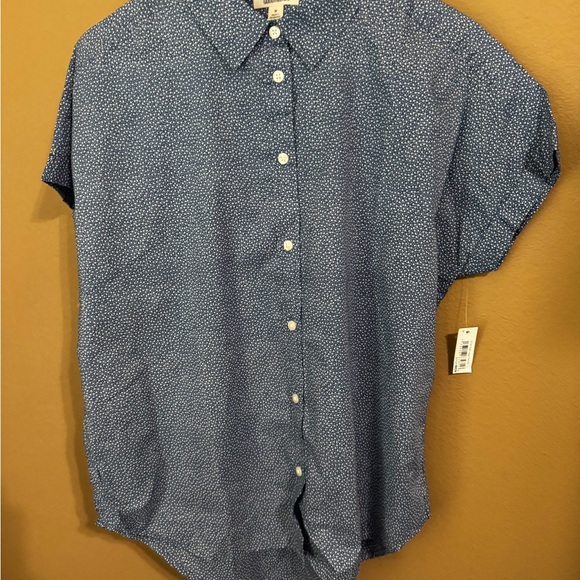 Goodthreads Navy/White Short Sleeve Shirt - Picture 1 of 3